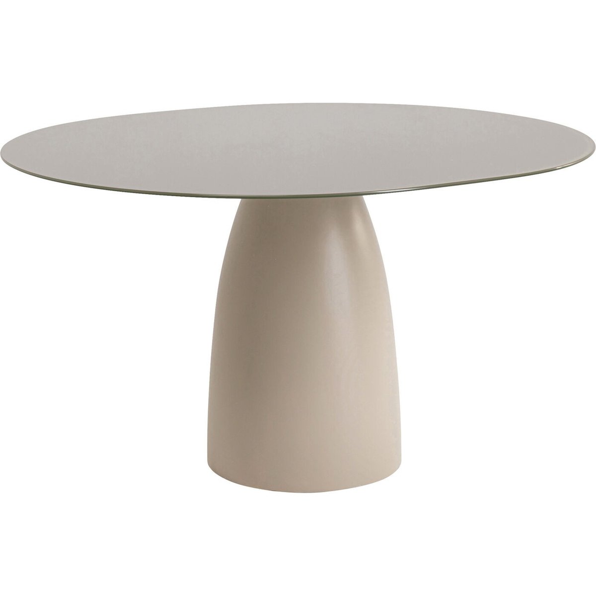 Table ovale en verre et acier, TERRY marron, KARE DESIGN