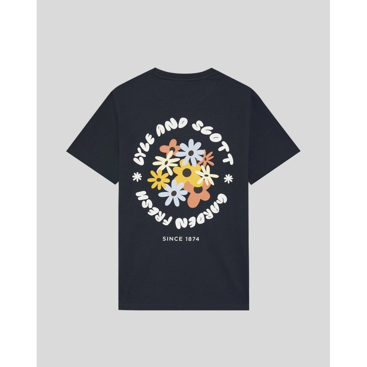 T-shirt nature à imprimé graphique bleu foncé marine, LYLE & SCOTT