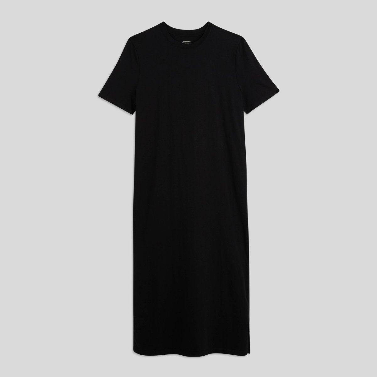 Robe t-shirt en coton BIO GOTS noir, MONOPRIX