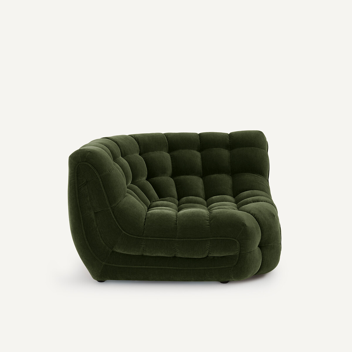 Angle modulable capitonné, en velours, JUD vert olive, AM.PM