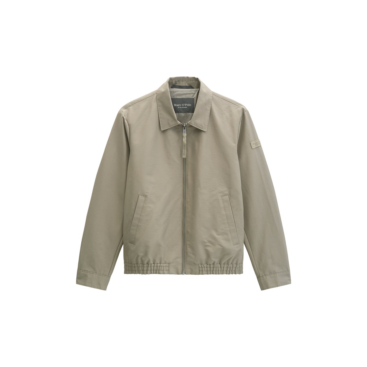 Veste zippée Travel Collection en toile de coton bio hydrofuge beige, MARC O'POLO