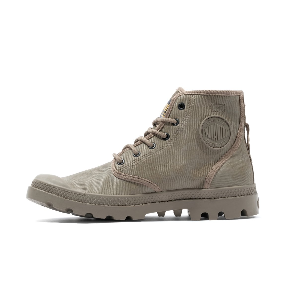 Boots en toile Pampa Hi Coated vert-, PALLADIUM