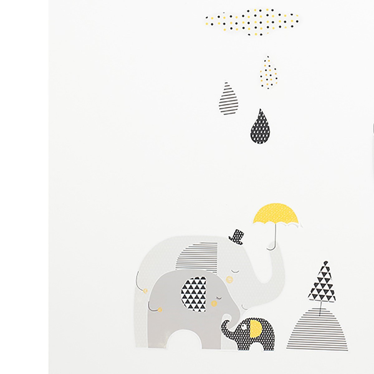 Stickers muraux Eléphant en Papier gris, SAUTHON