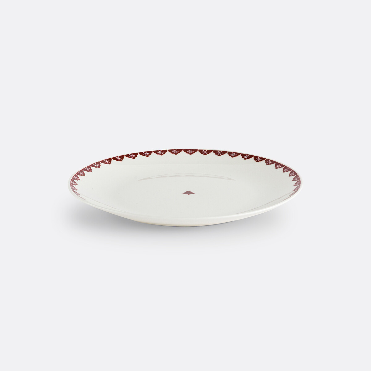 Lote de 4 platos de postre de porcelana, Flocani rojo/blanco, LA REDOUTE INTERIEURS