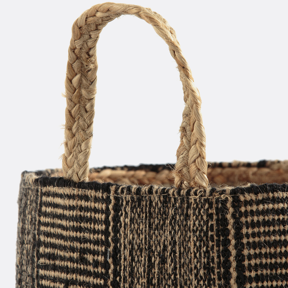 Panier tressé en jute, JUTLO naturel/noir, LA REDOUTE INTERIEURS