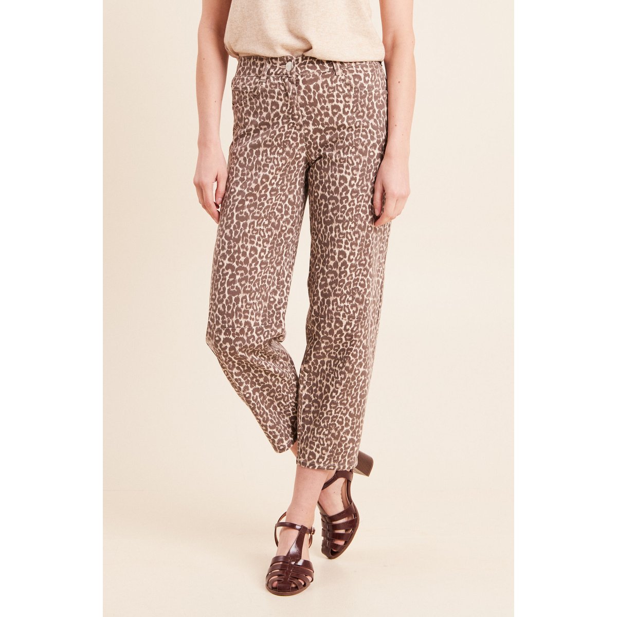 Pantalon magique Le Léger coupe barrel beige, BREAL