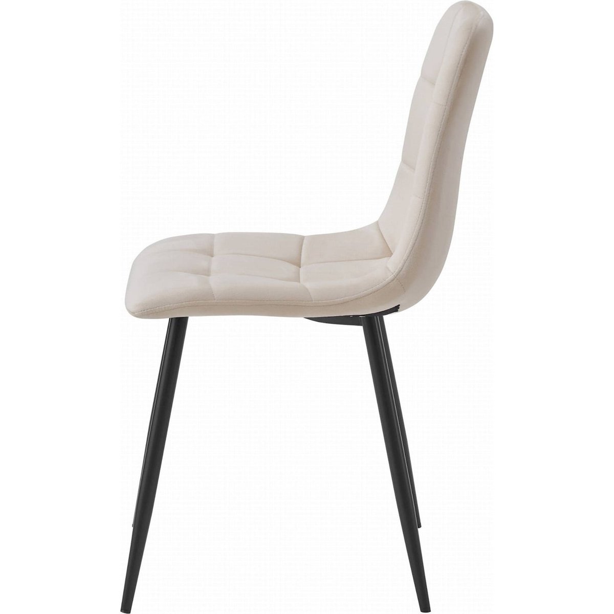 Chaise rembourrée velours collection KARA gris velours, RECOLLECTION