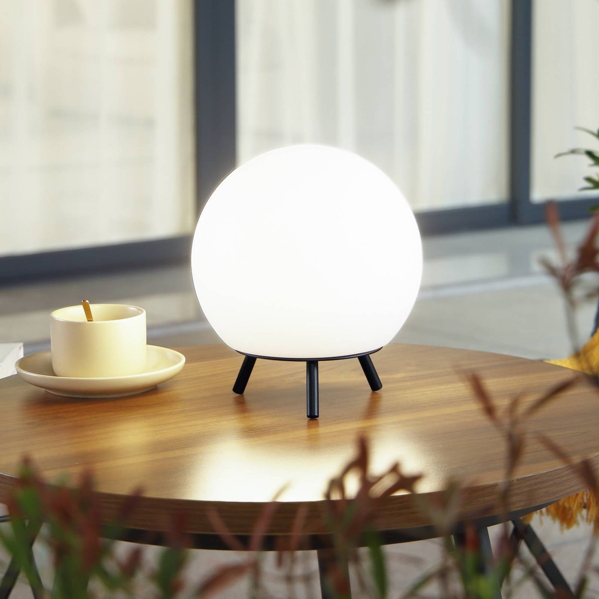 Luminaire de terrasse moderneLED, Aurilia blanc, noir, LINDBY