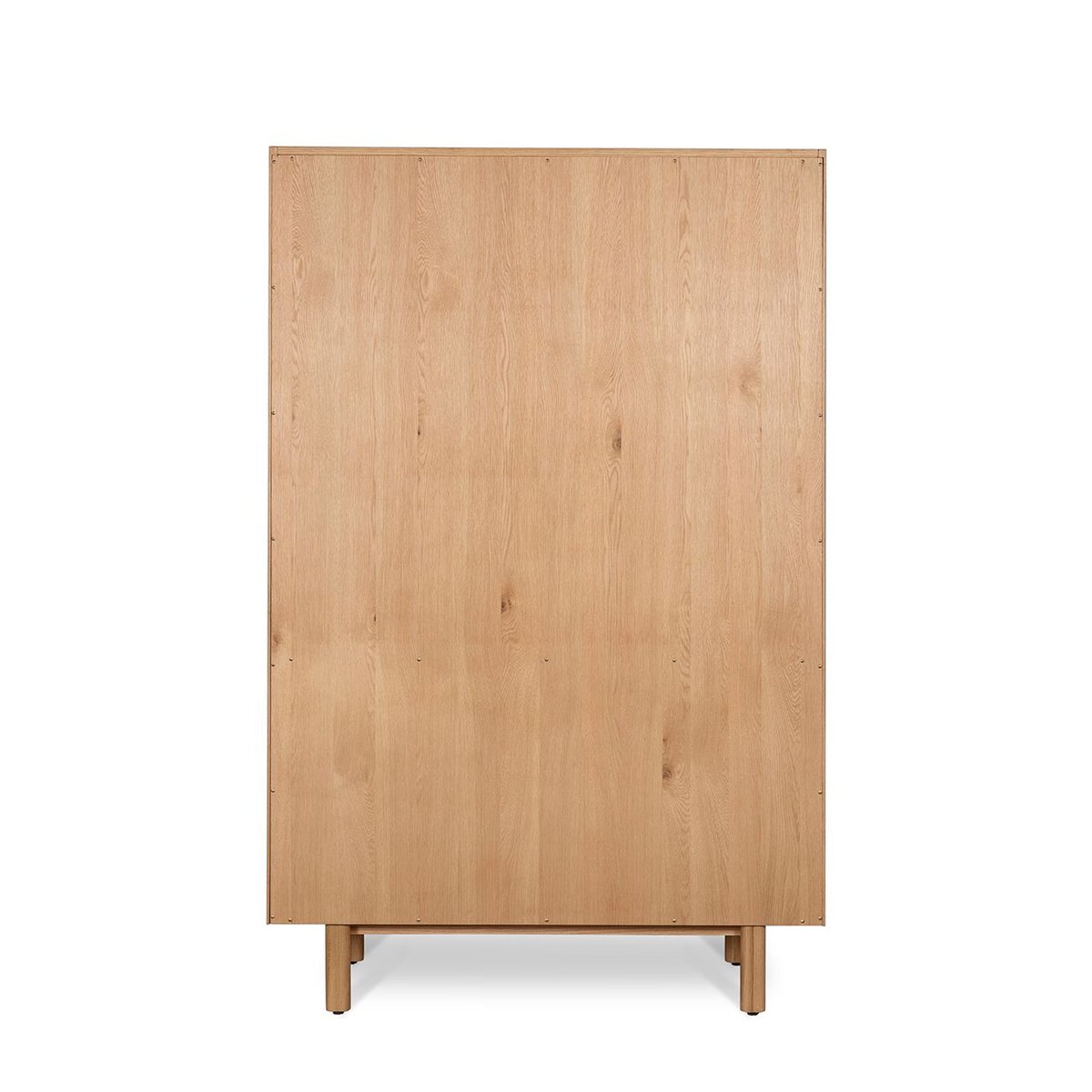 Vitrine 4 portes 2 en verre et 2 en bois naturel, ZAGO