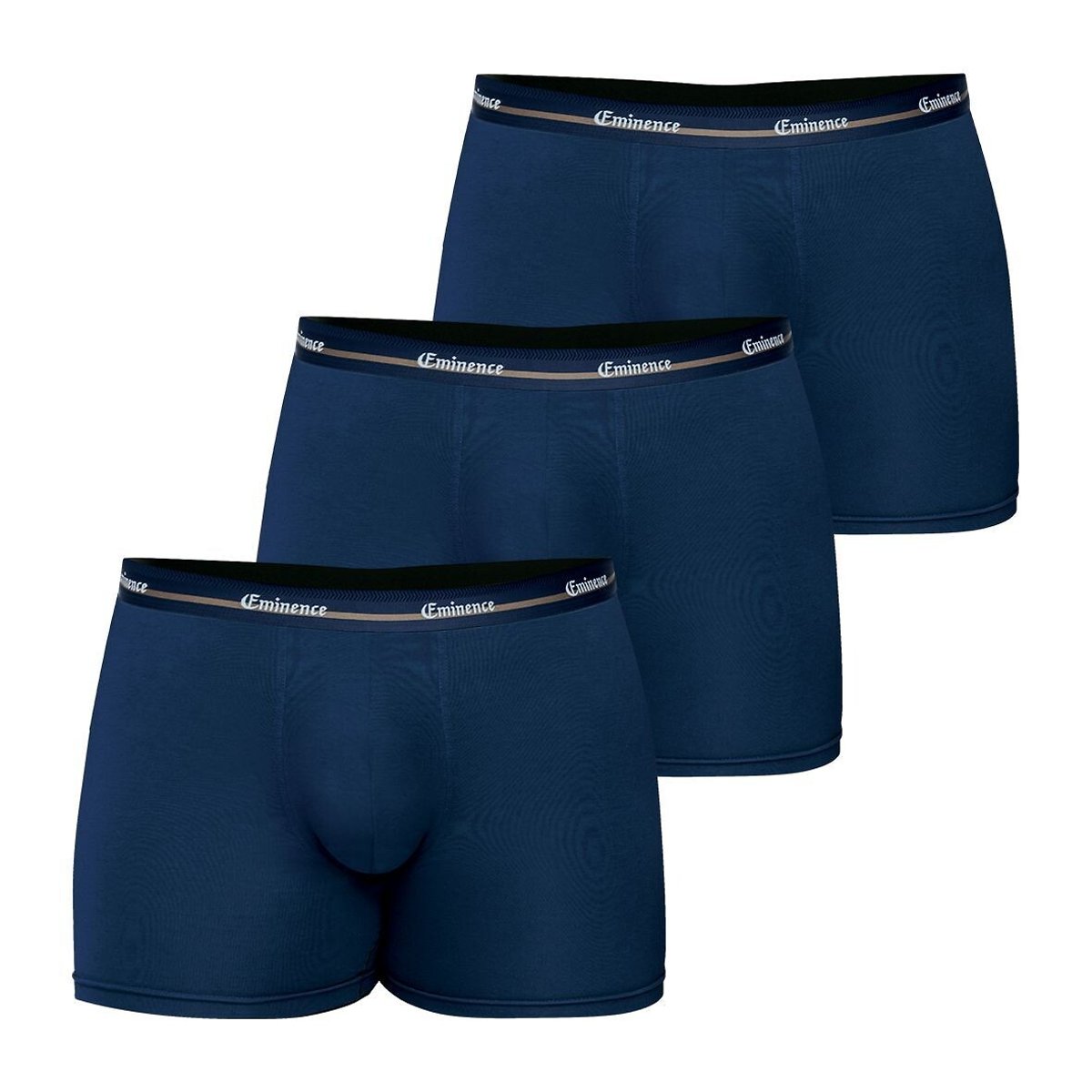 Lot de 3 boxers homme grandes tailles Select Eminence bleu marine, EMINENCE