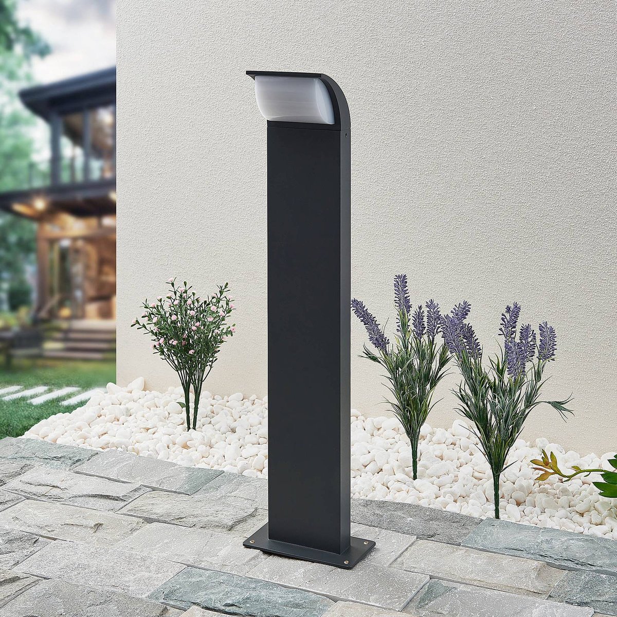 Luminaire extérieur en aluminium moderneLED anthracite, blanc, LUCANDE