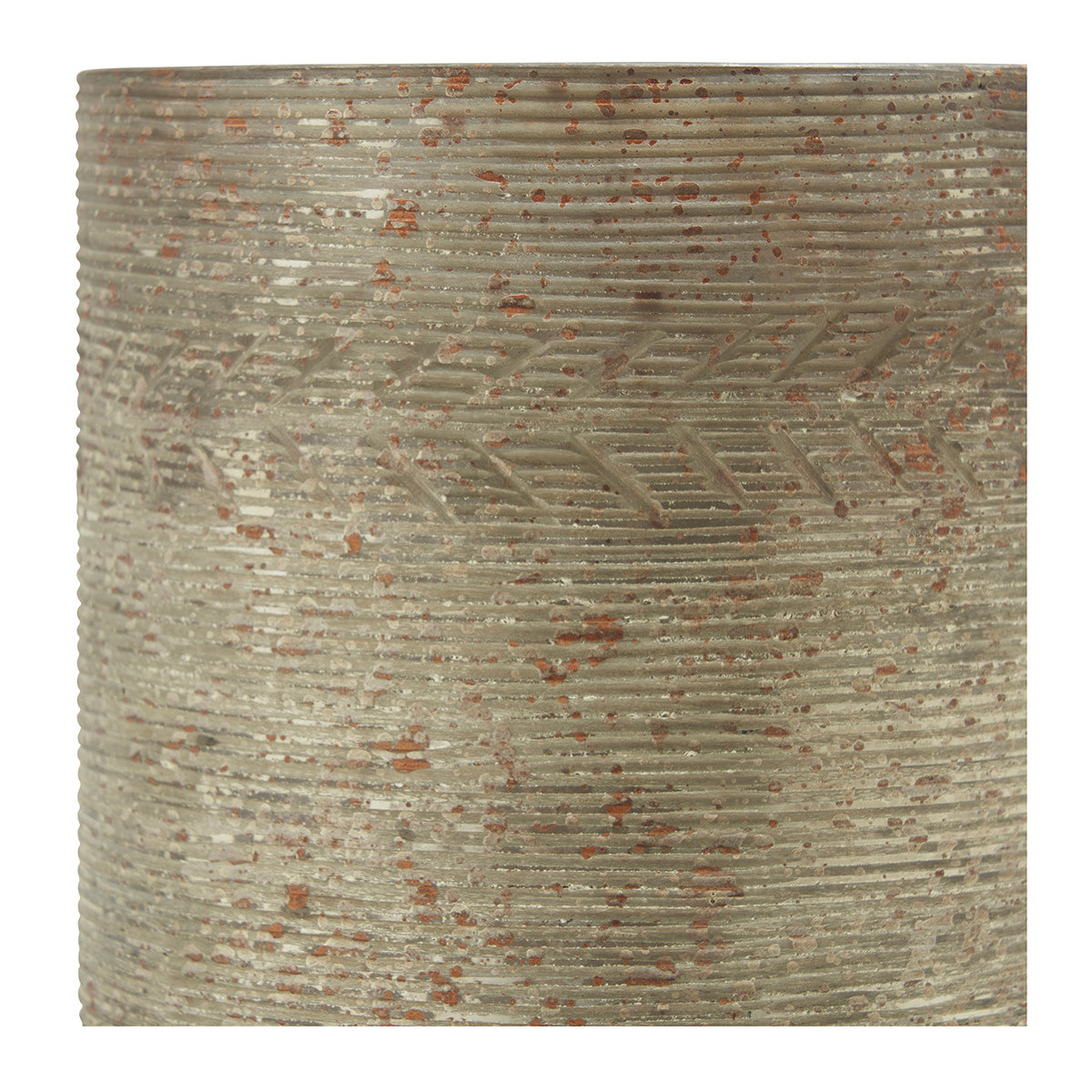 Photophore vase en verre bronze, BLANC D’IVOIRE