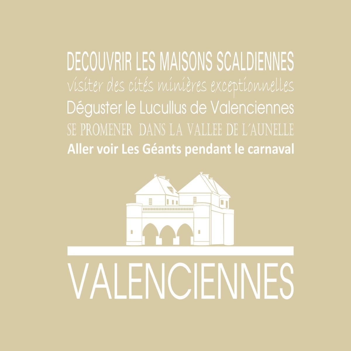Tableau Mural Valenciennes RÉGIONALISME tableaux sur toile-beige, CEANOTHE