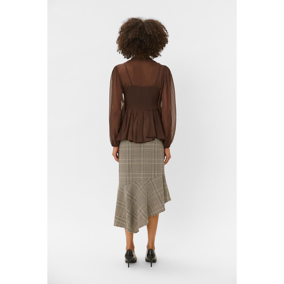 Chemise à manches longues marron coffee bean, CULTURE