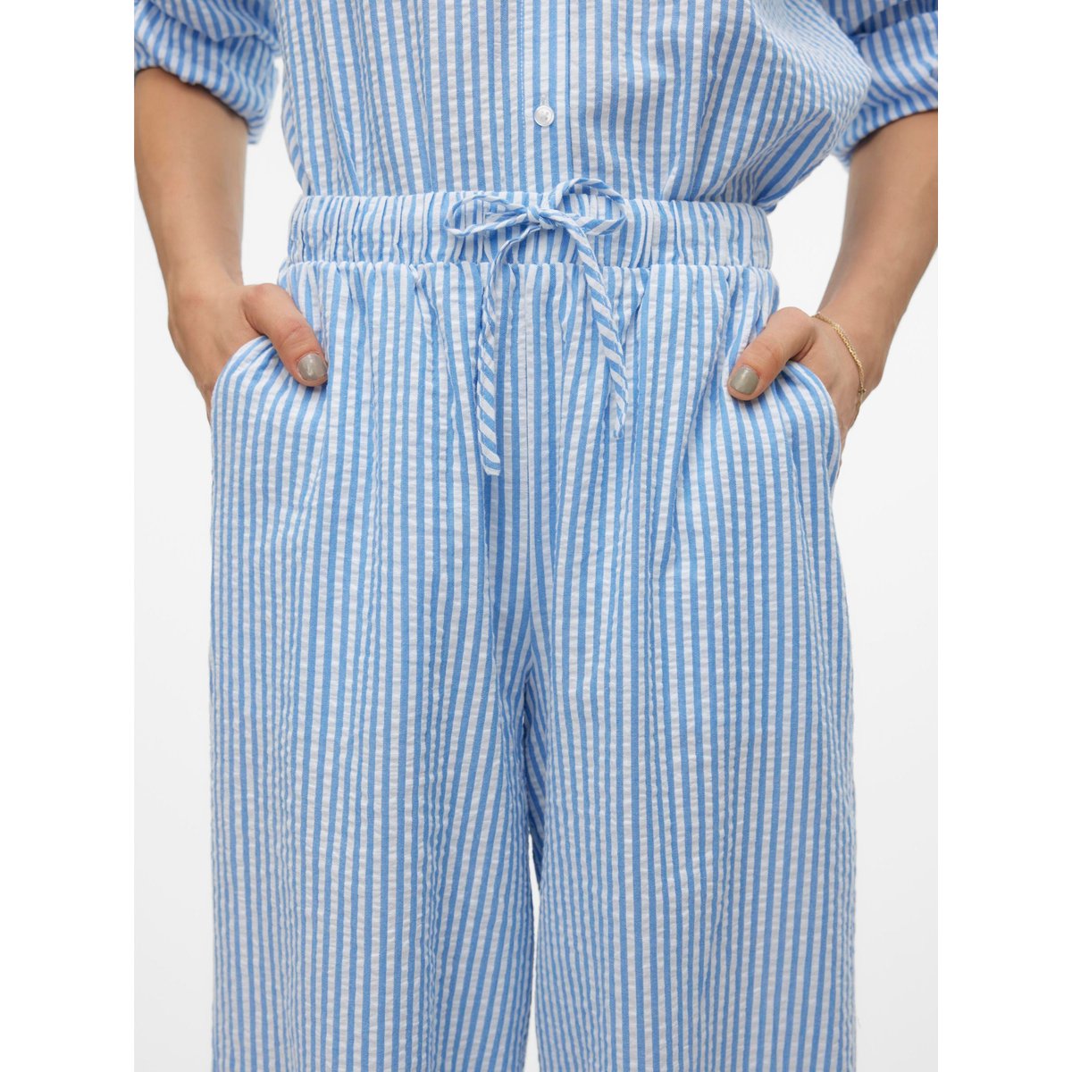 Pantalon À Jambe Large vista blue, VERO MODA