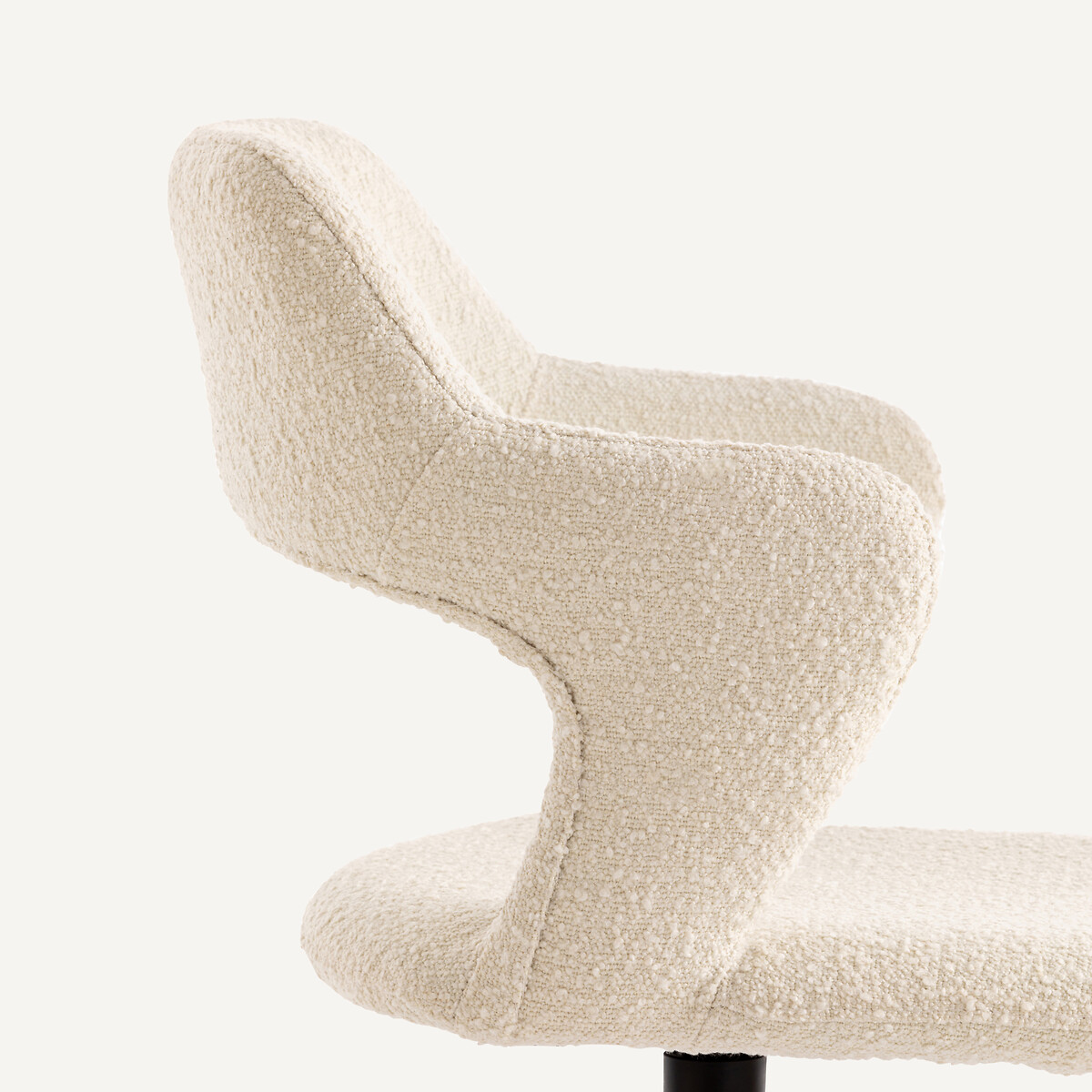 Sillón de mesa giratorio, de rizo, Asyar tiza, AM.PM