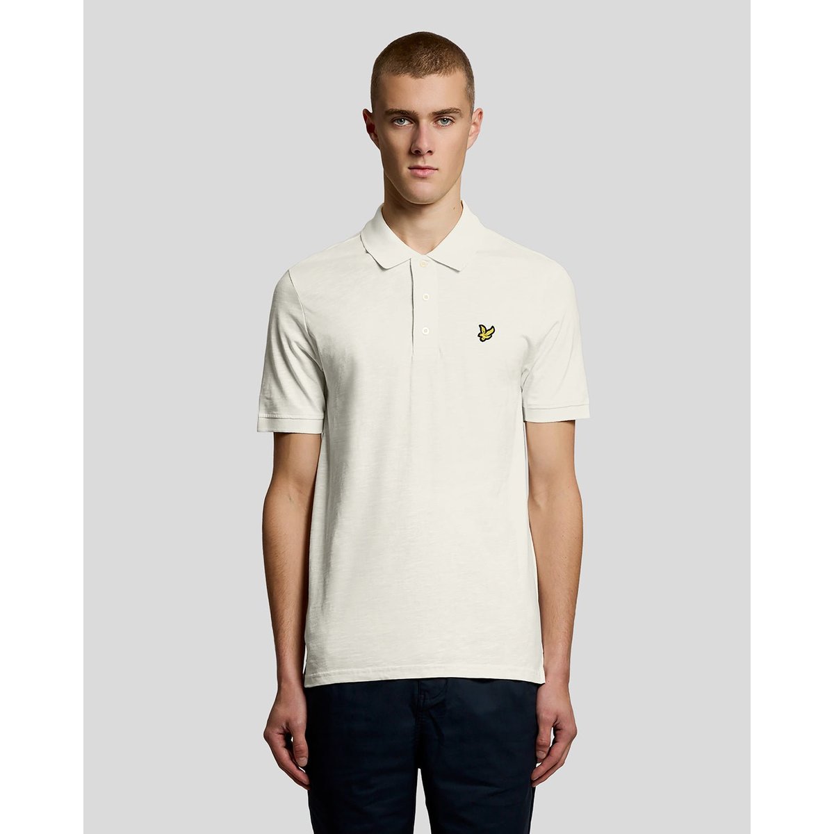 Polo en coton fin slub beige glace, LYLE & SCOTT