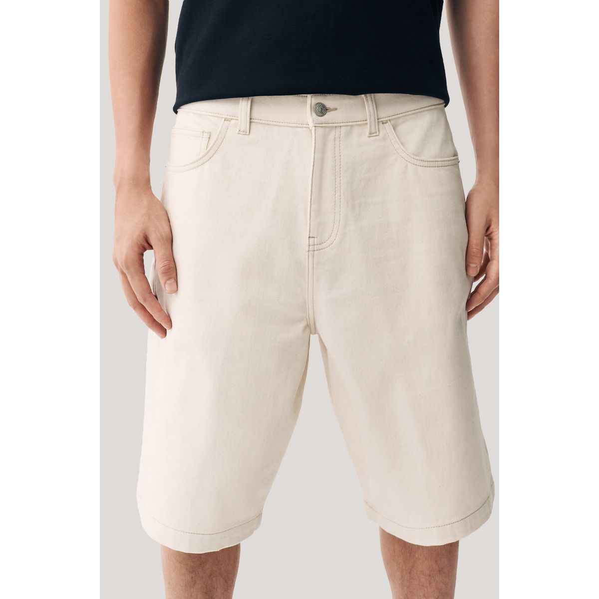 Short en jean style jupe-culotte écru, NEXT