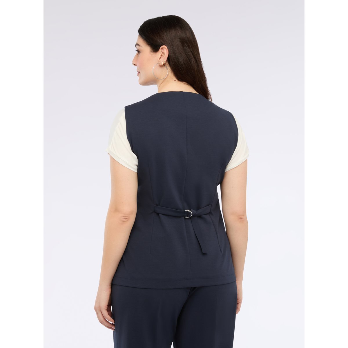 Gilet en maille Milano avec boutons bleu, FIORELLA RUBINO
