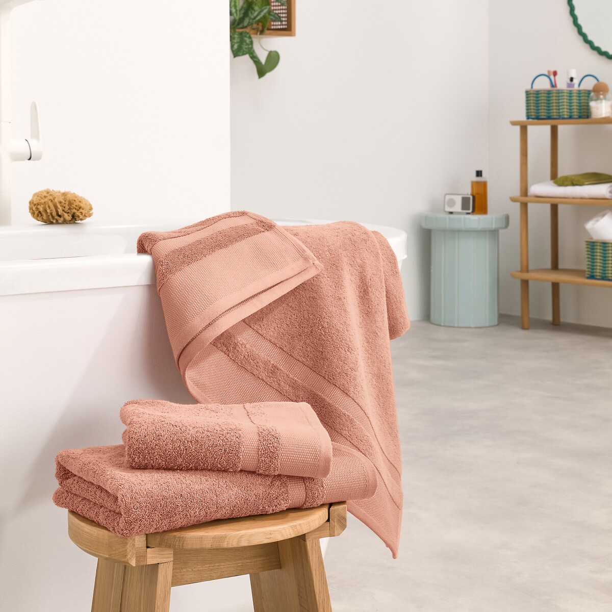 Maxi badlaken van Egyptisch katoen 600g/m², Kheops oudroze, LA REDOUTE INTERIEURS