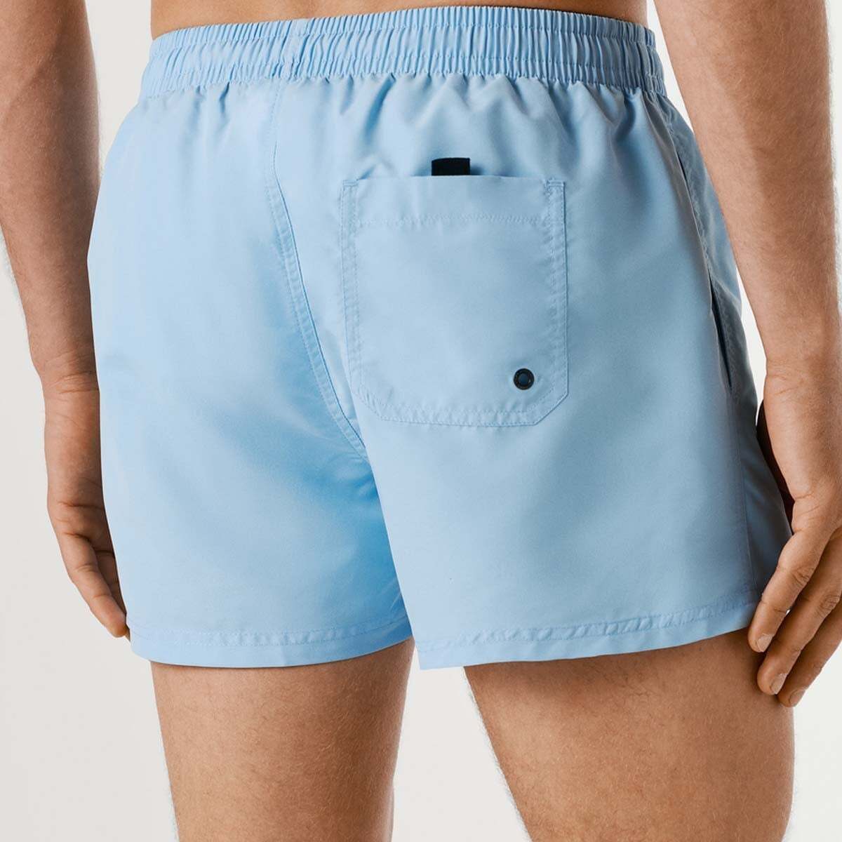 Short De Bain Logo Circulaire bleu oxford, PEPE JEANS