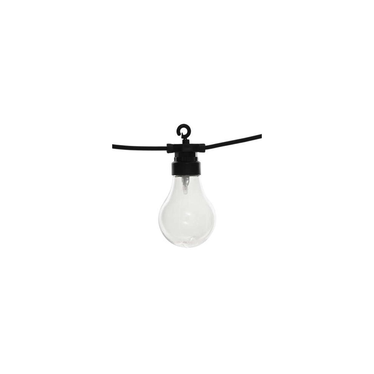 Guirlande extérieur LED solaire 10 ampoules 5m transparent, ATMOSPHERA