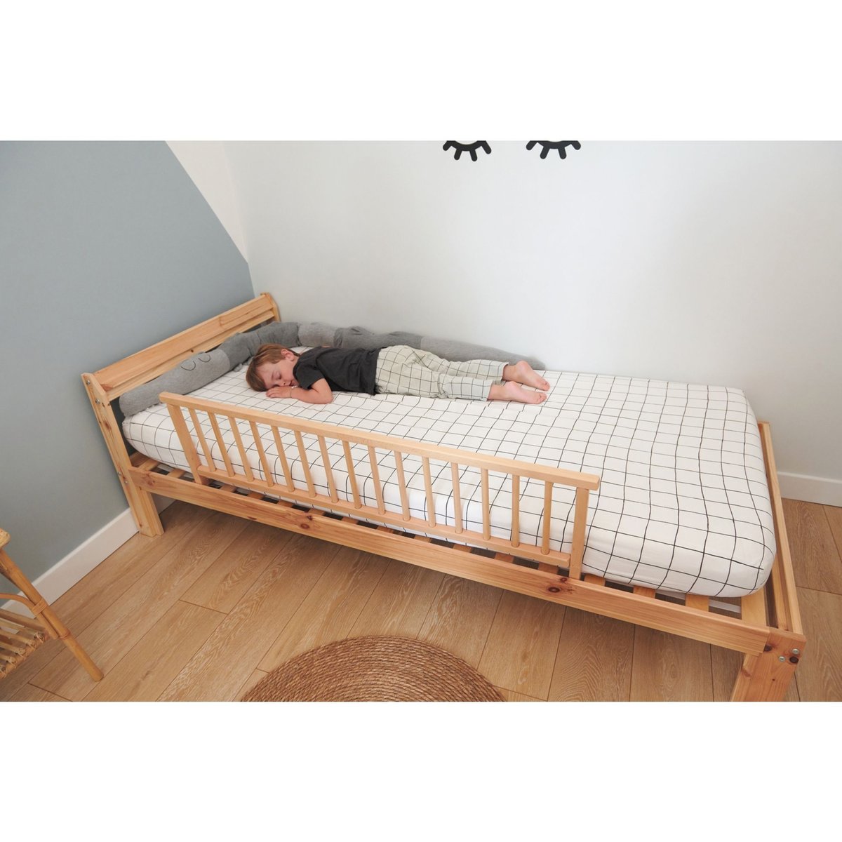 Barrière de lit enfant bois 35 x 127 Audrey blanc, COMBELLE