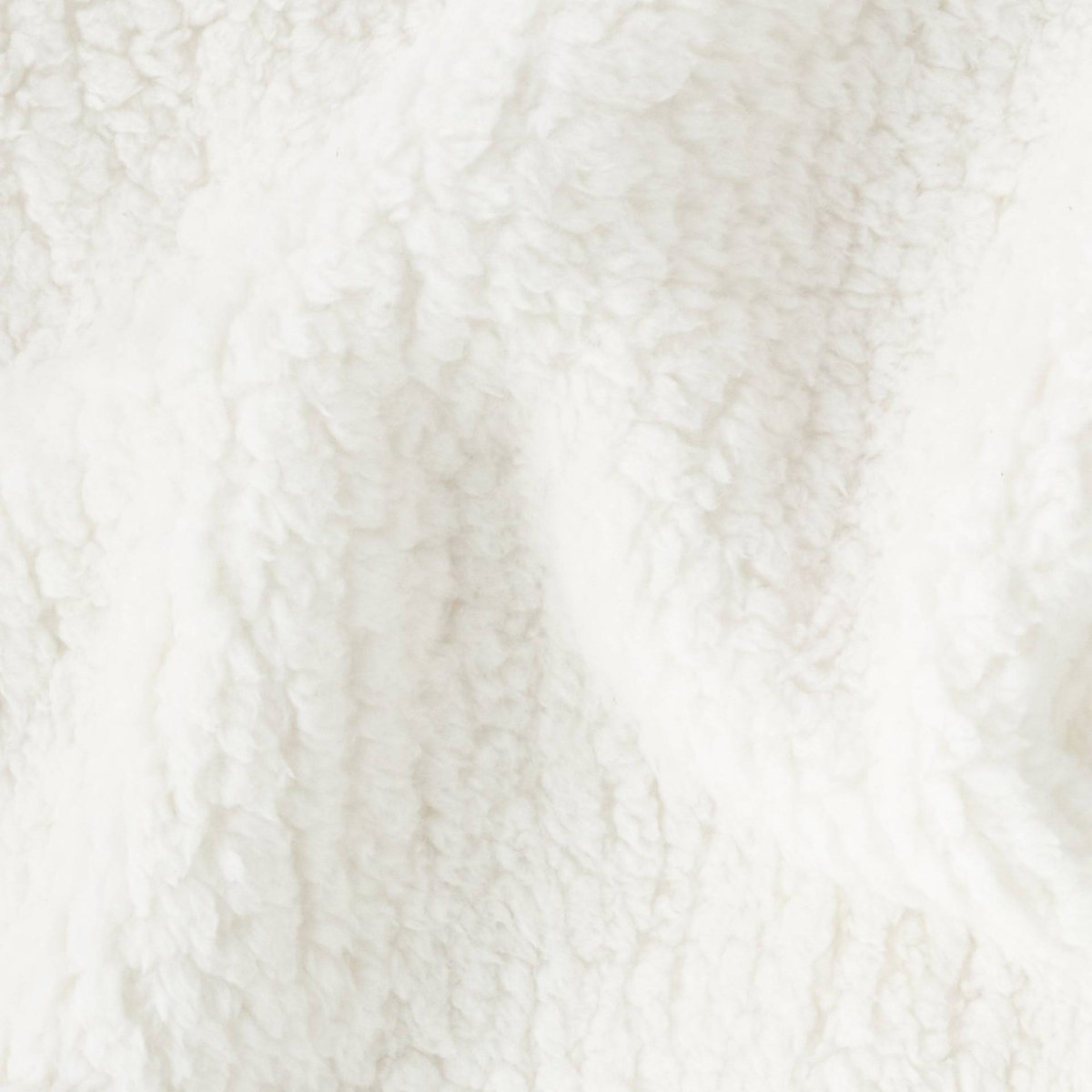 Plaid sherpa, 100% polyester recyclé off white, MONOPRIX