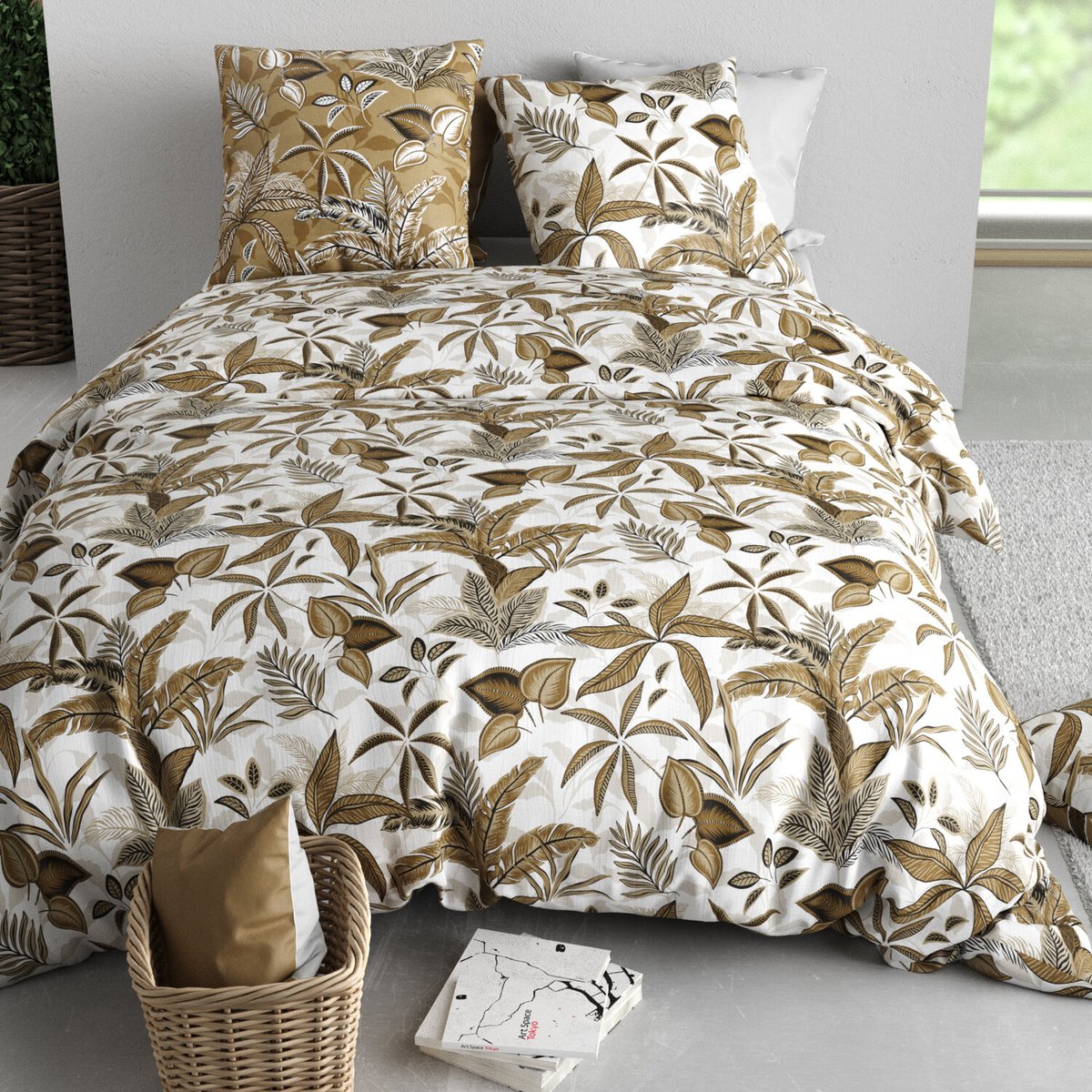 Parure housse de couette en coton imprimée, Kahoni multicolore, ATELIER DU COTON