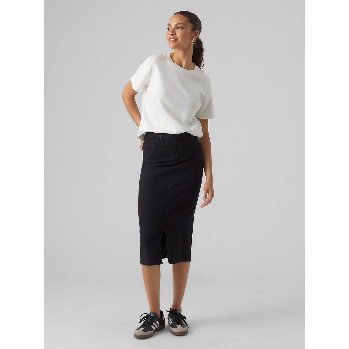 Crew Neck Short Sleeve T-Shirt white, VERO MODA