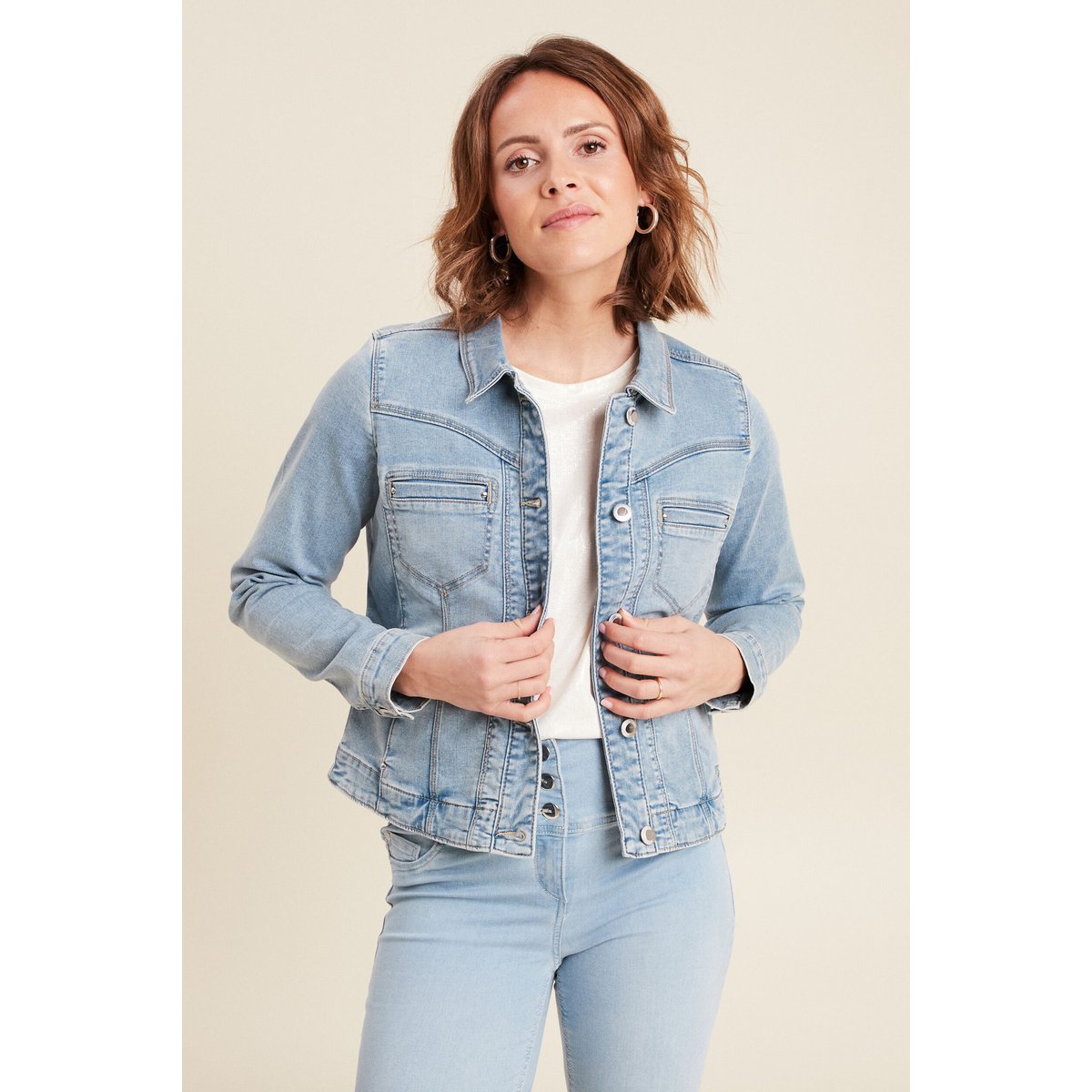 Blouson en jean denim baby bleu, BREAL