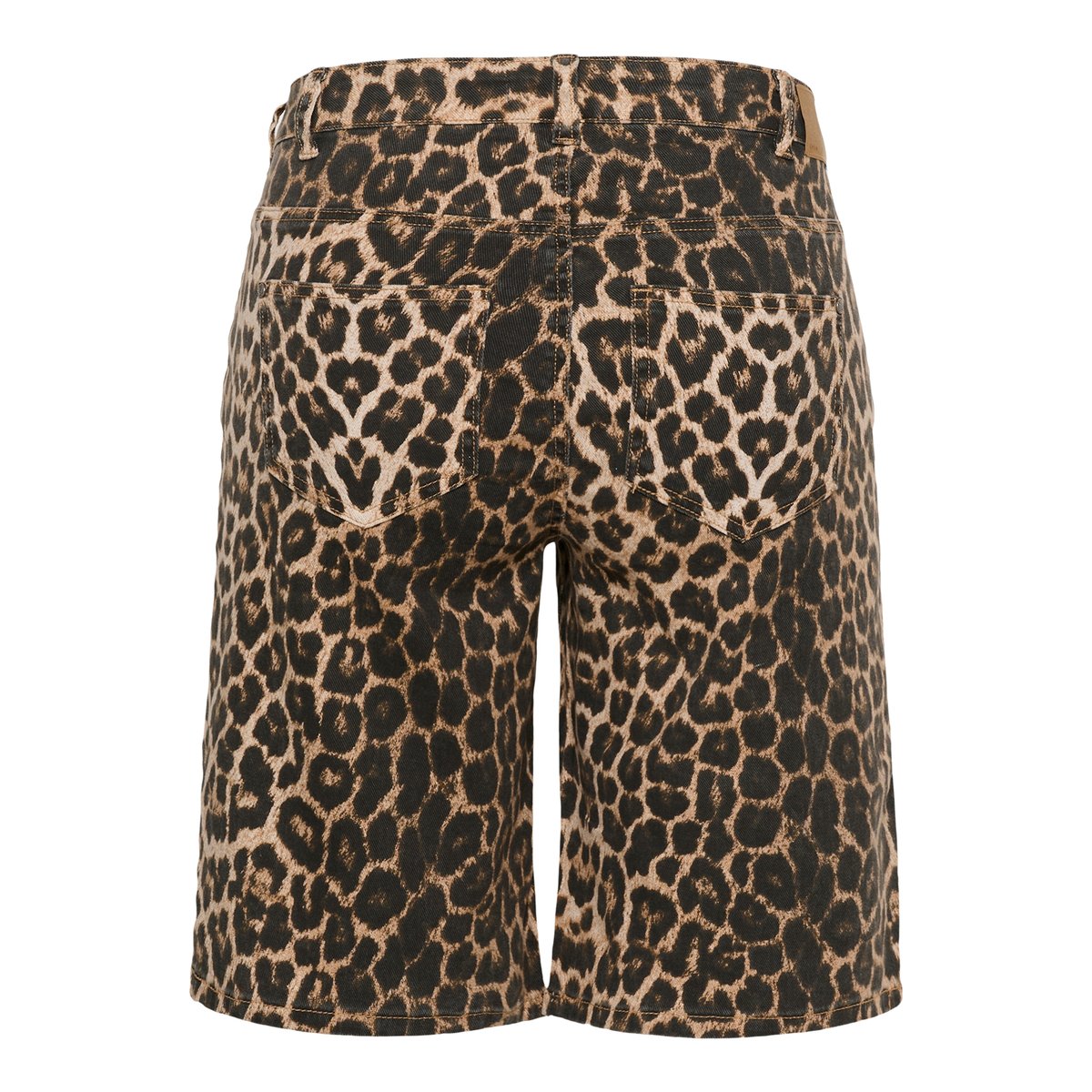 Shorts en jean noir marron black/brown leopard, KAFFE CURVE
