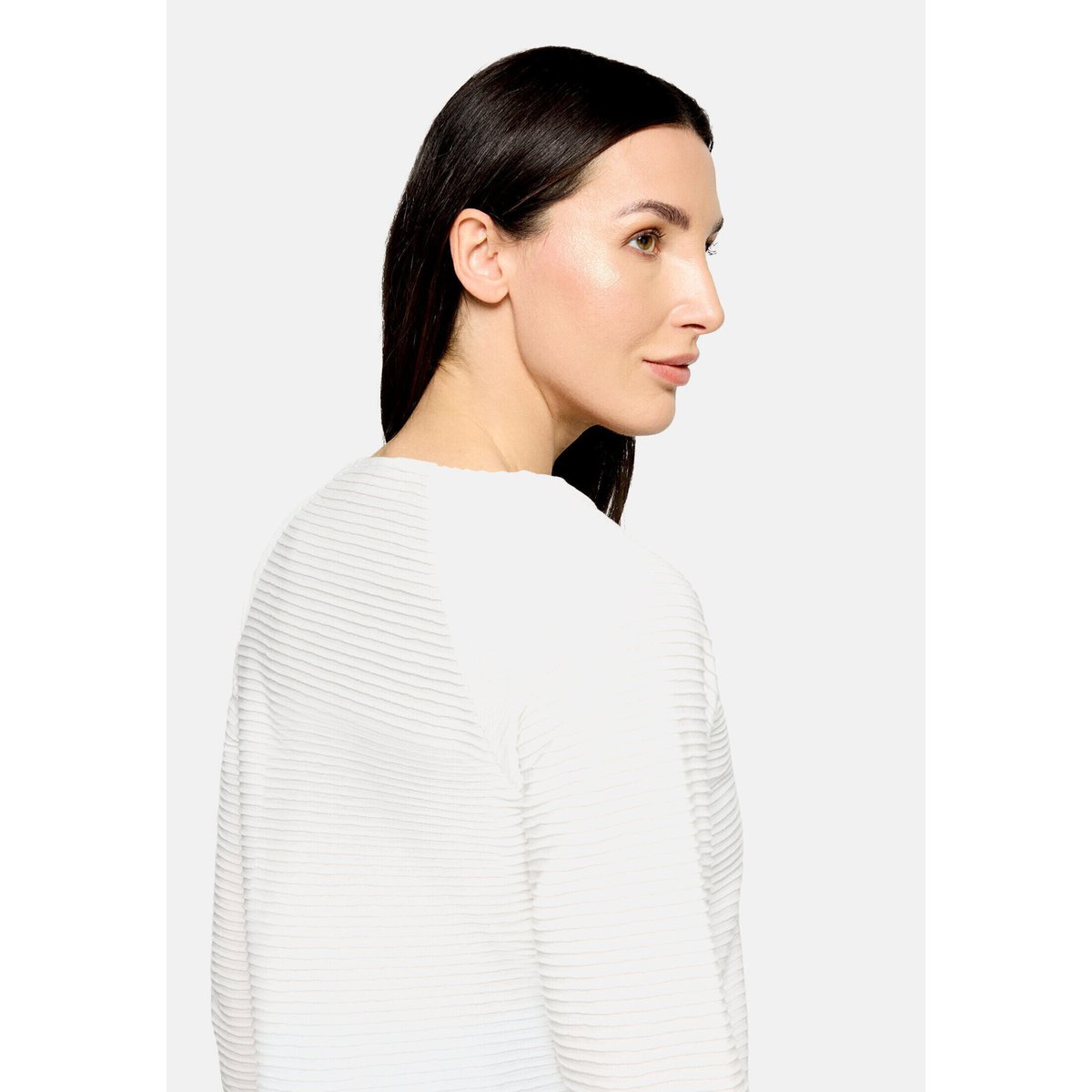Haut casual de texture côtelée blanc, BETTY BARCLAY