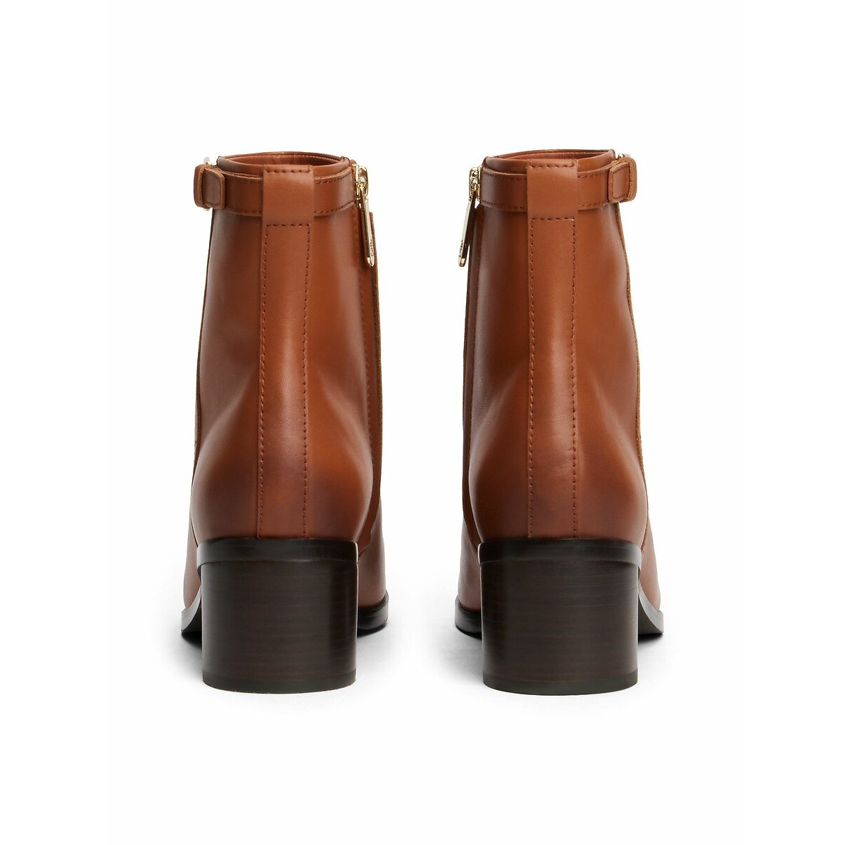 Leather Heeled Ankle Boots cognac, TOMMY HILFIGER