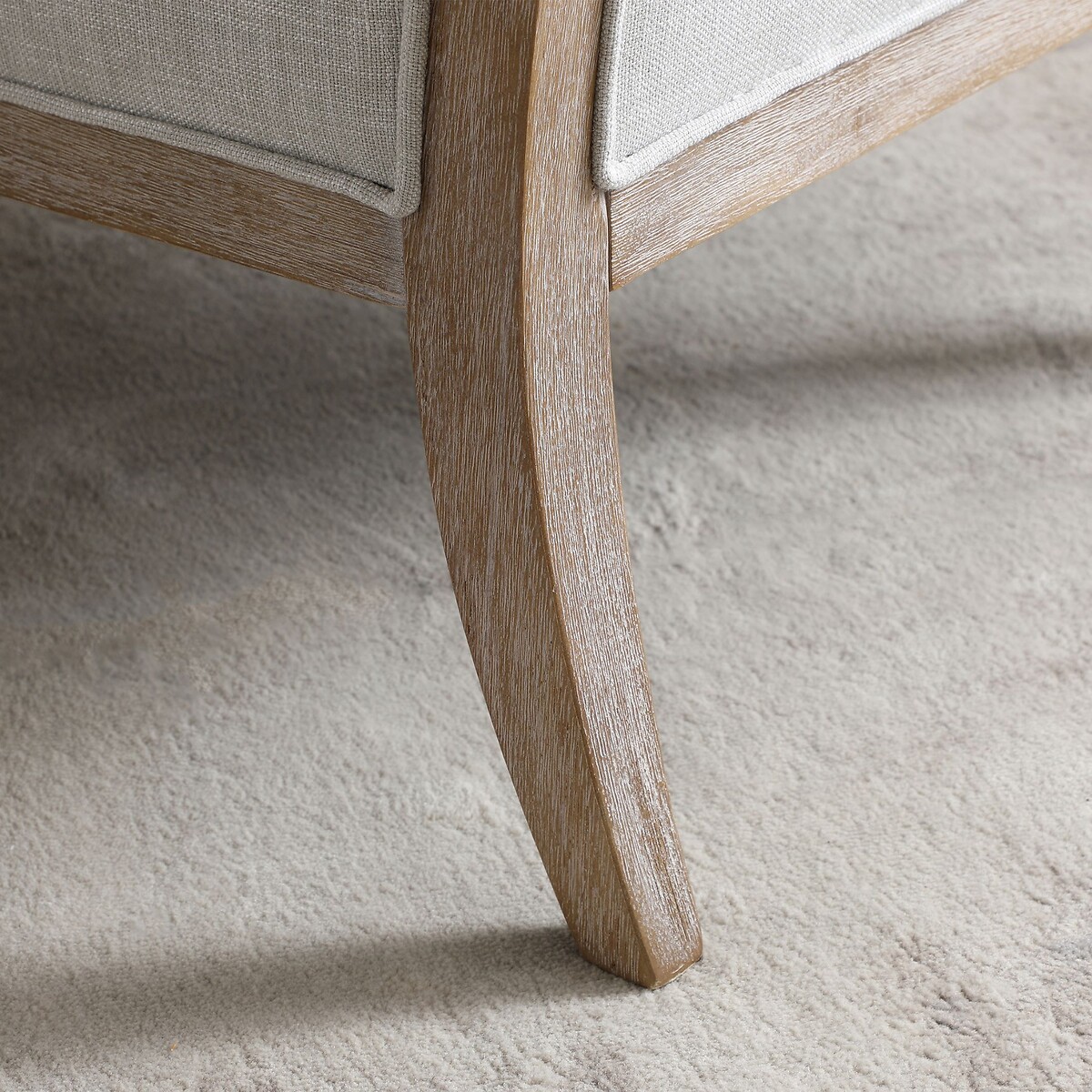 Evelina Antique Linen and Wood Chair cream, SO'HOME