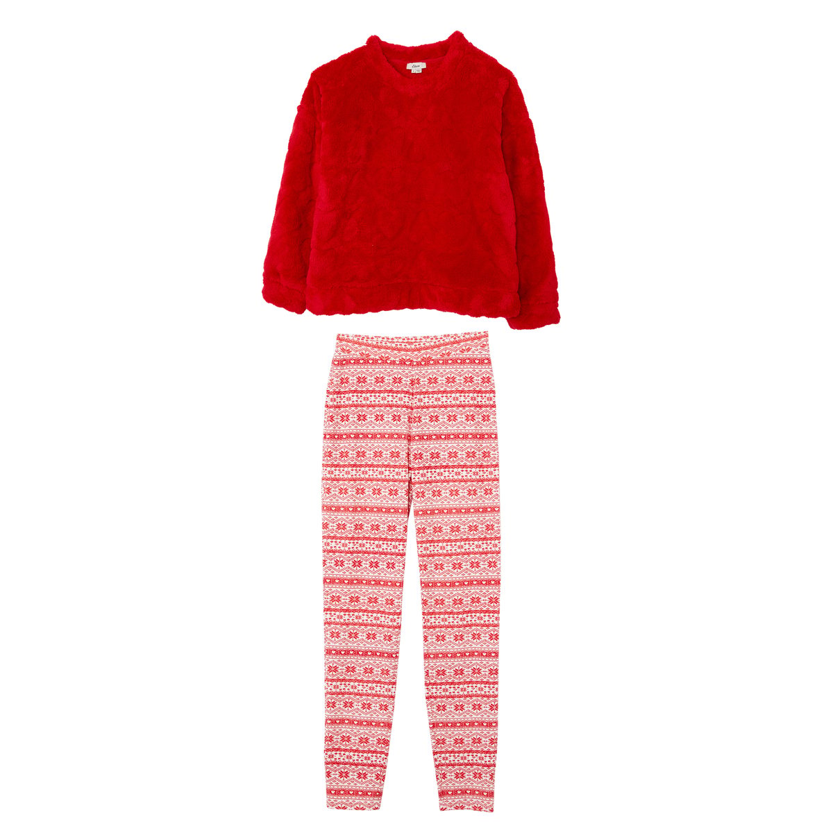 Ensemble de pyjama 2 pièces à motifs MILENA rouge, ETAM