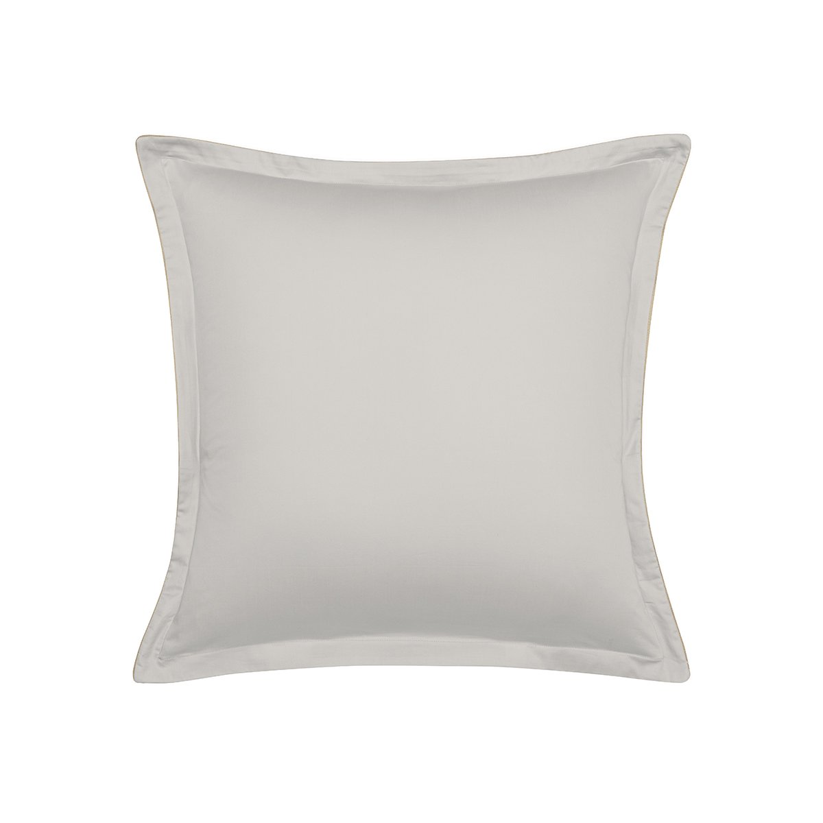 Taie d'oreiller unie en satin de coton bio, NOBEL gris argent, ALEXANDRE TURPAULT