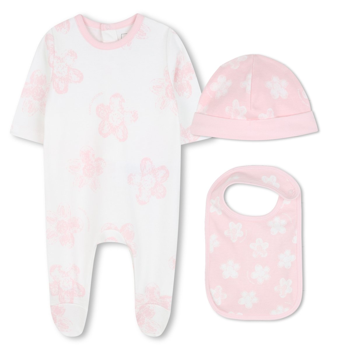 Pyjama, ensemble de bavoir et de chapeaux rosee, MARC JACOBS
