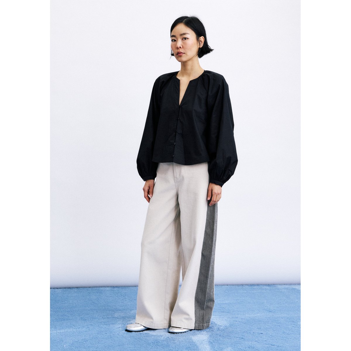 Blouse Andong en coton ANDONG noir, FRNCH