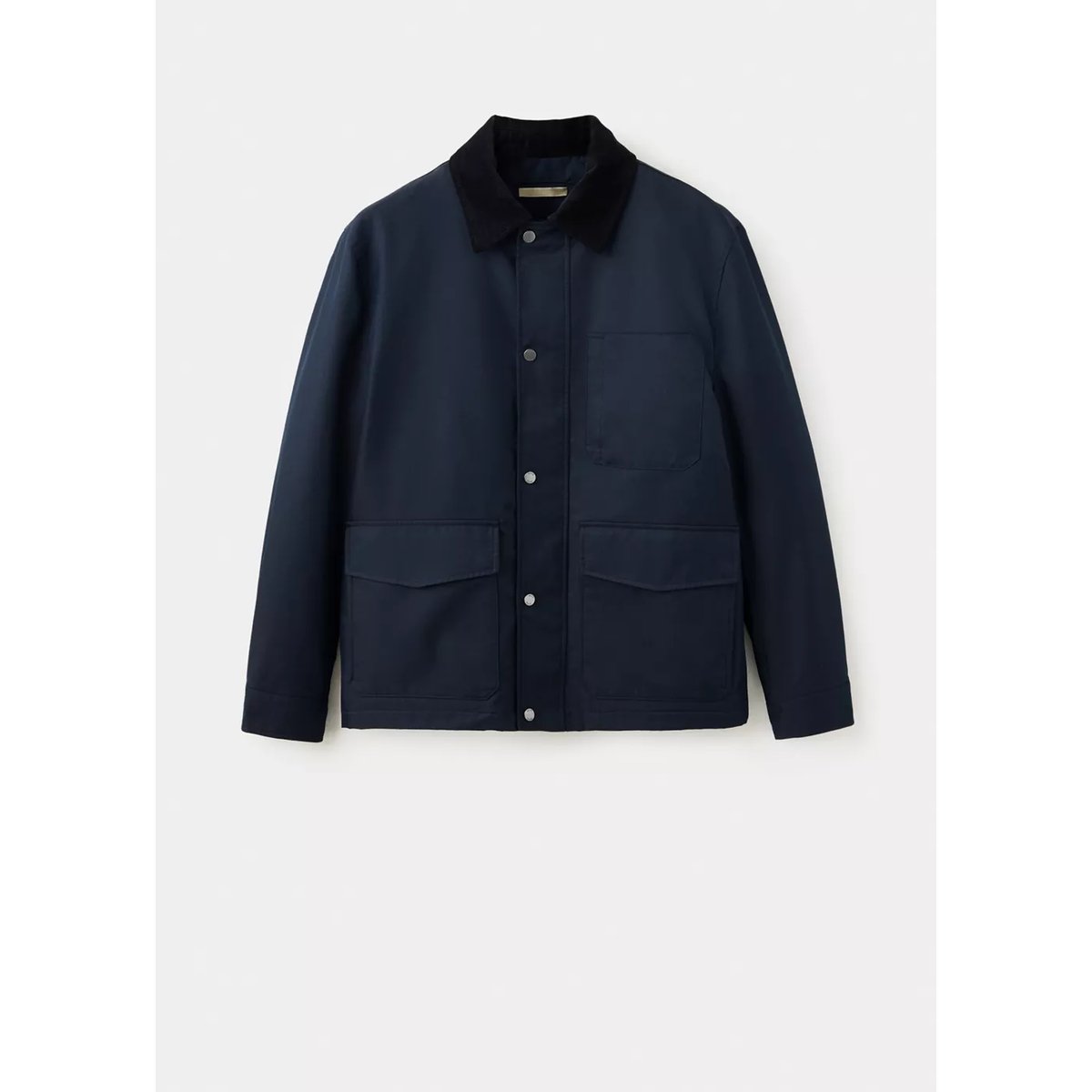 Veste en mélange coton déperlante bleu nuit, MANGO MAN