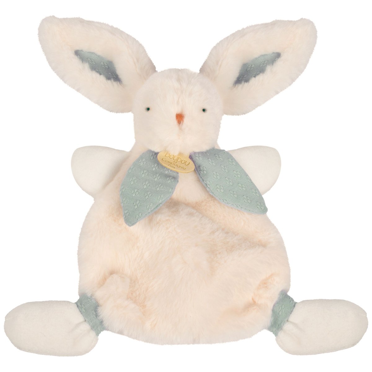 Doudou Lapin blanc, bleu, DOUDOU ET COMPAGNIE