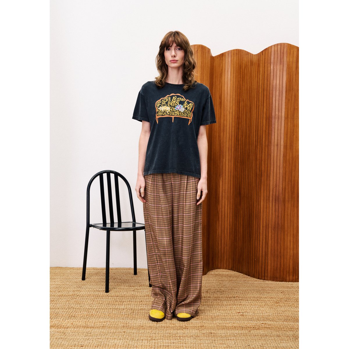 Pantalon CANELLE marron ocre, FRNCH