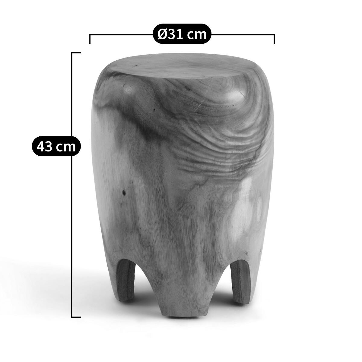 Jorkins Suar Wood Side Table natural, AM.PM