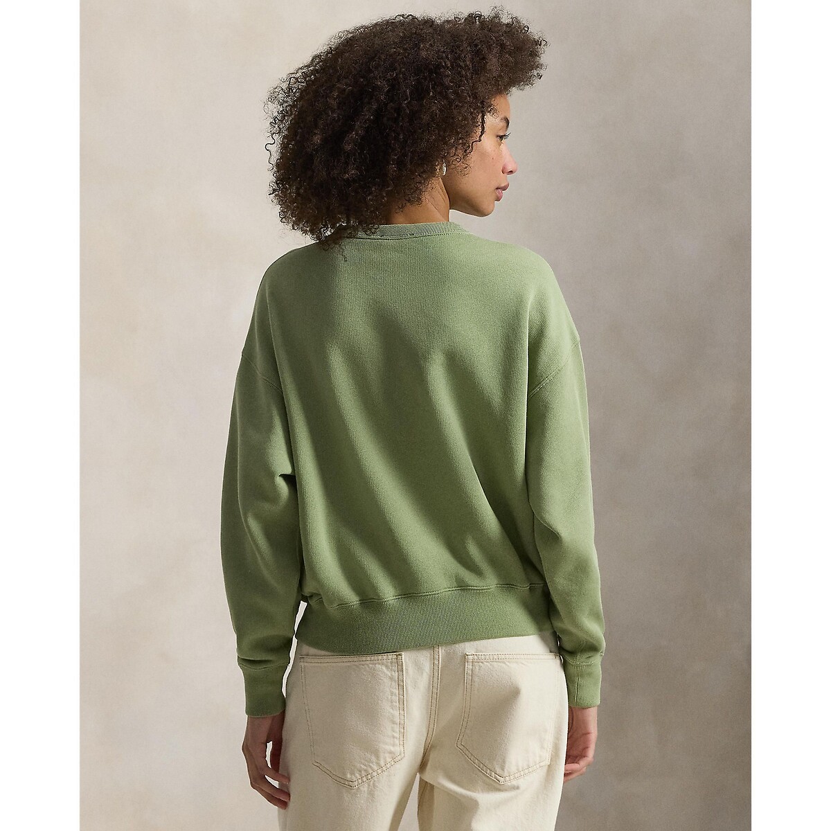 Sweater met ronde hals en V-vormige inzet, met lange mouwen groen , POLO RALPH LAUREN
