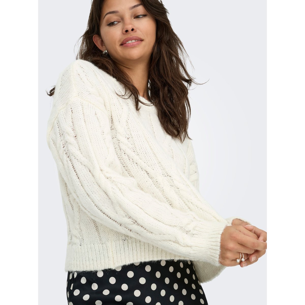 Pull En Maille cloud dancer, ONLY