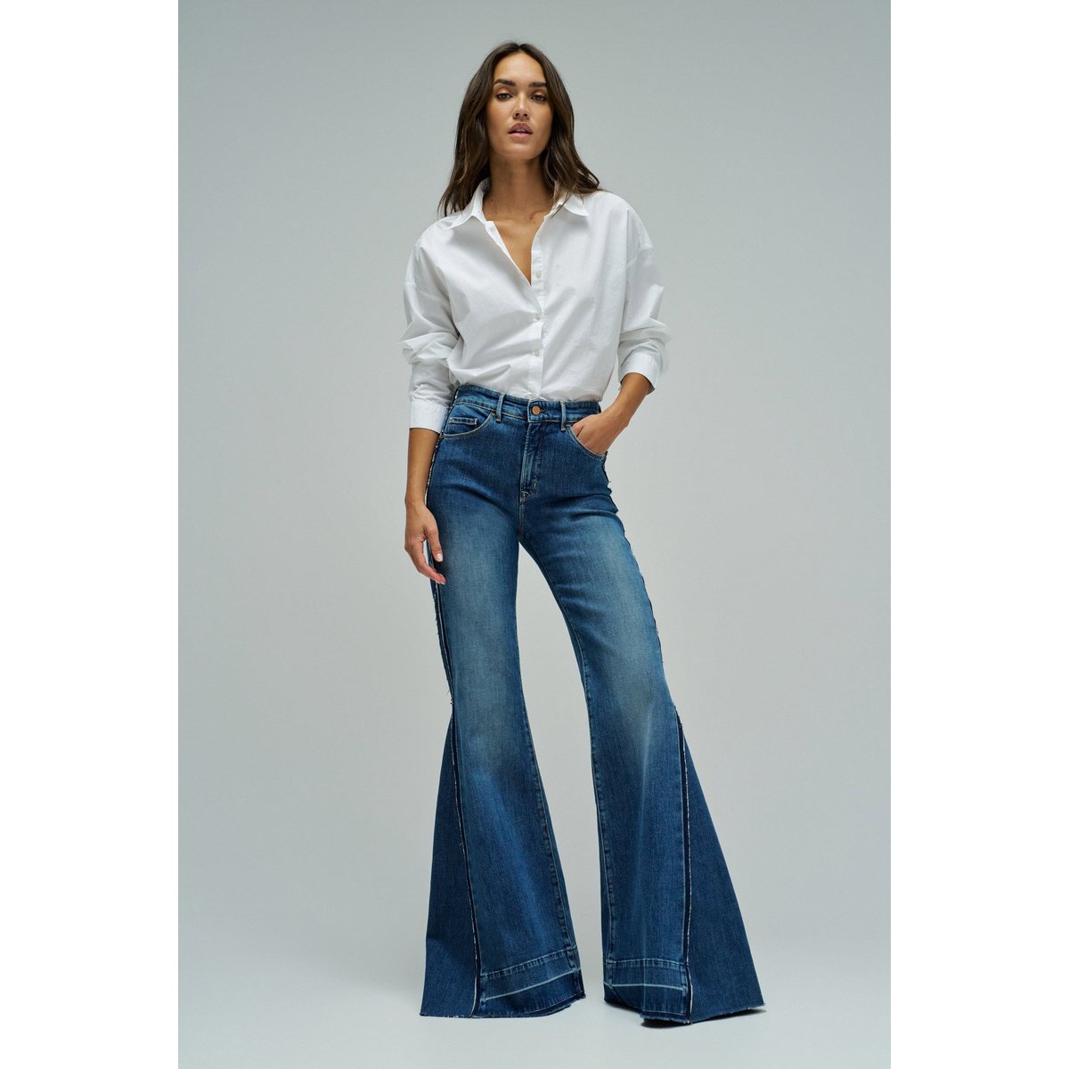 JEAN FAITH PUSH IN FLARE bleu denim, SALSA JEANS