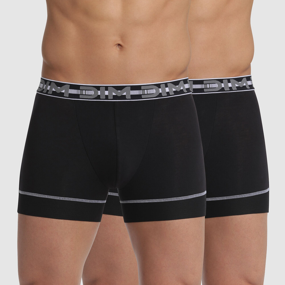 Confezione da 2 boxer 3D Flex Stay&Fit nero + nero , DIM