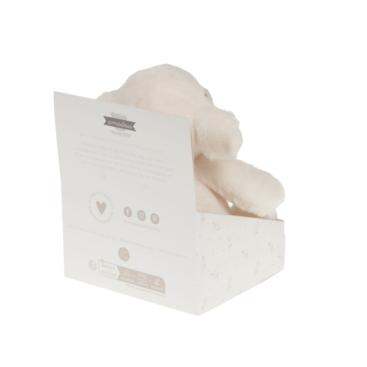 Peluche mon Mouton tout doux blanc, AMADEUS