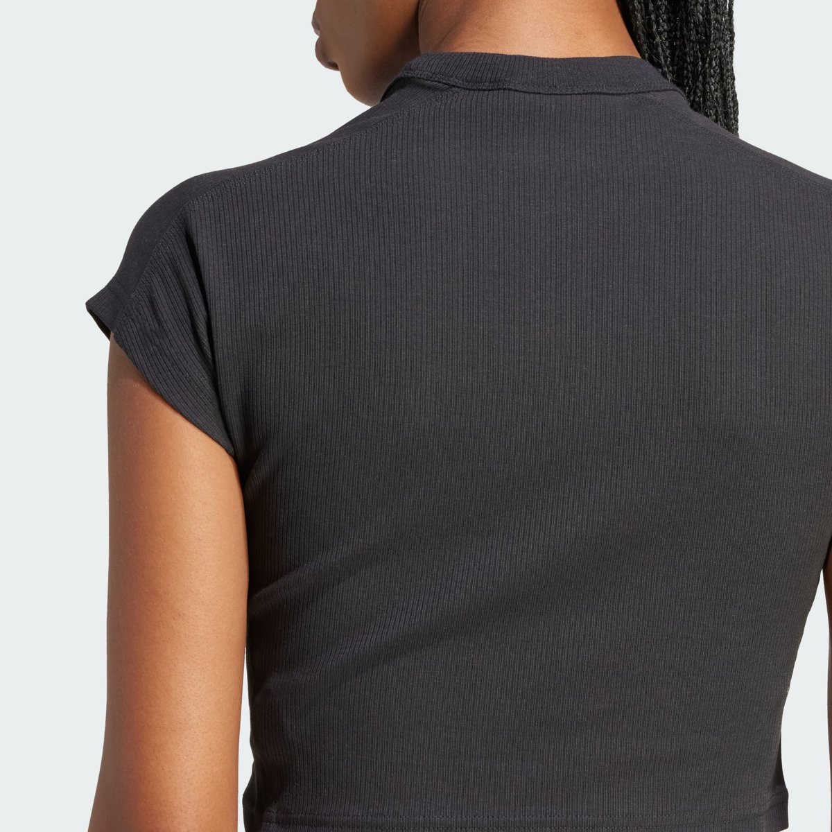 T-shirt court côtelé Lounge black, ADIDAS SPORTSWEAR
