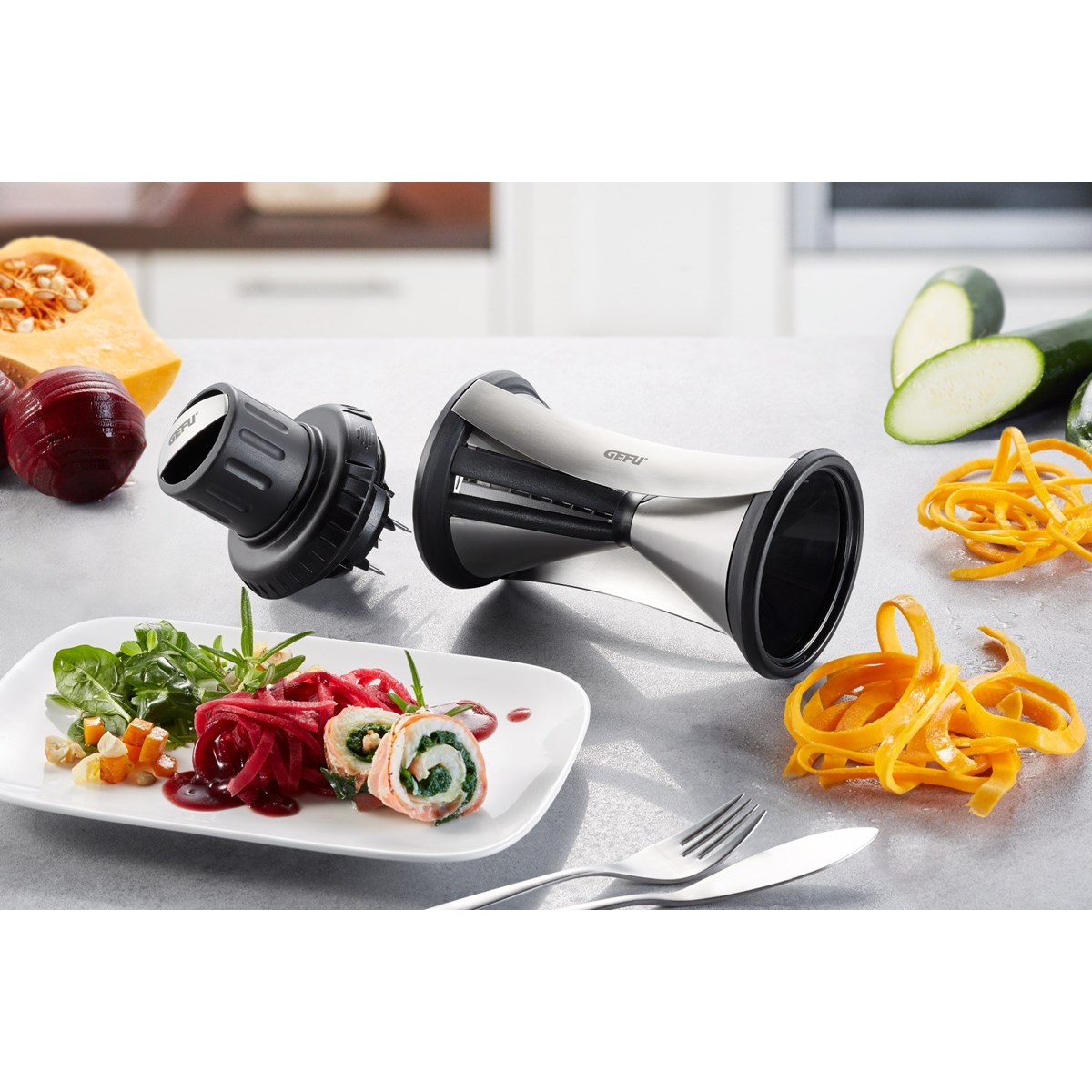 Taille-légumes Spirelli XL argent, GEFU